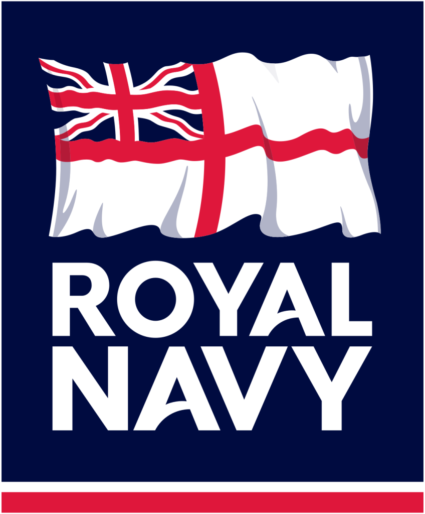Royal Navy logo with flag