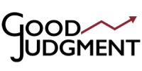 Good Judgment logo with a red broken arrow aimed upwards to the right